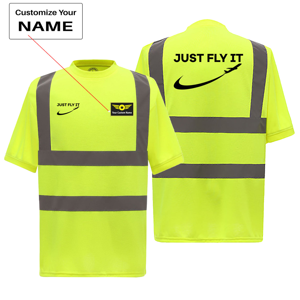 Just Fly It 2 Designed Reflective T-Shirts