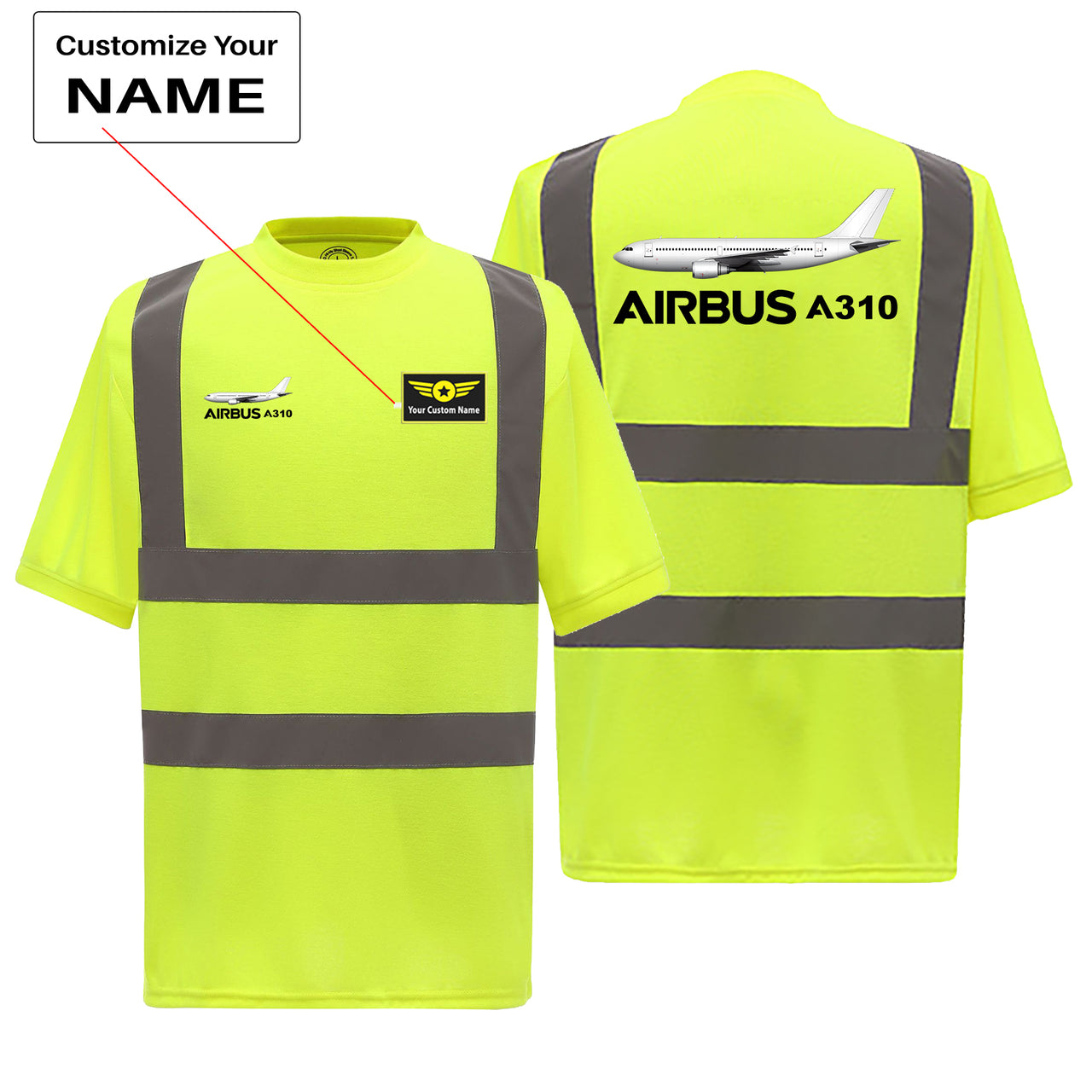 The Airbus A310 Designed Reflective T-Shirts