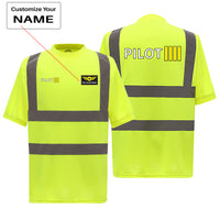 Thumbnail for Pilot & Stripes (4 Lines) Designed Reflective T-Shirts