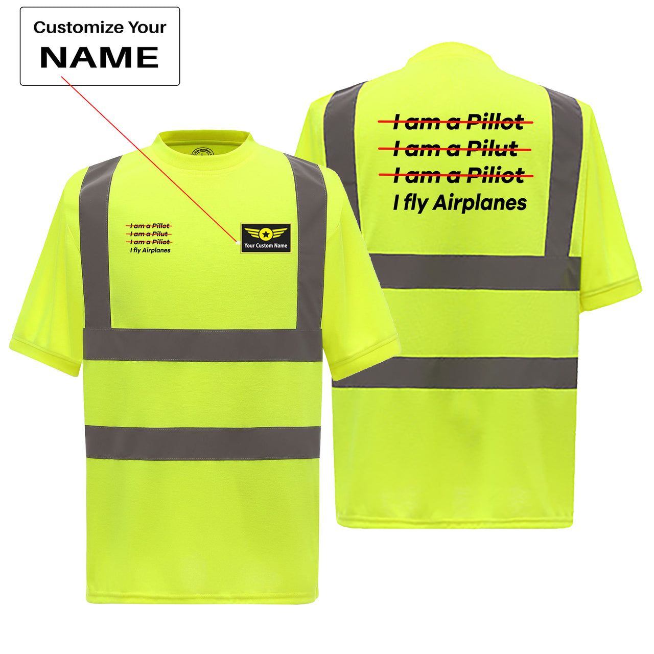 I Fly Airplanes Designed Reflective T-Shirts