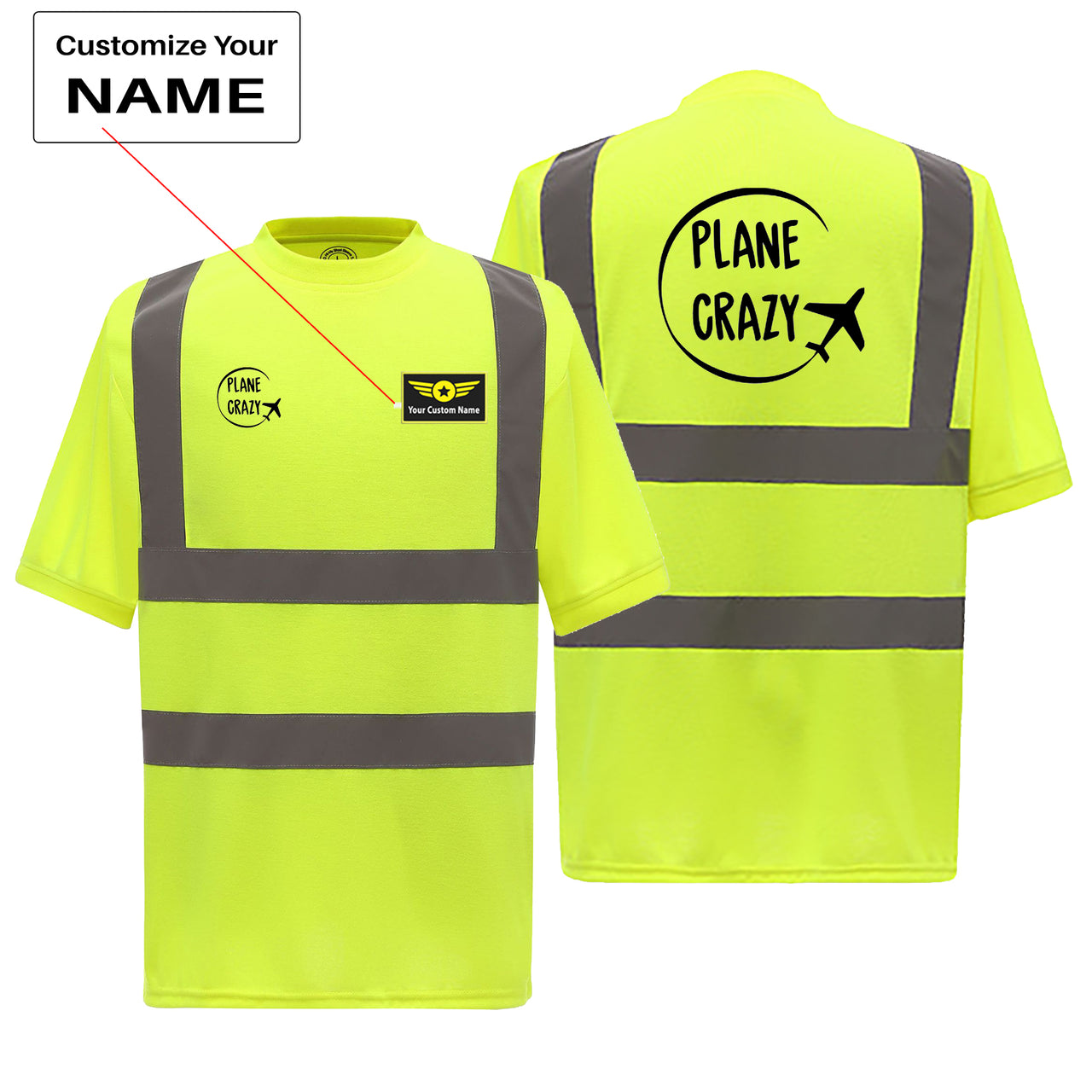 Plane Crazy Designed Reflective T-Shirts