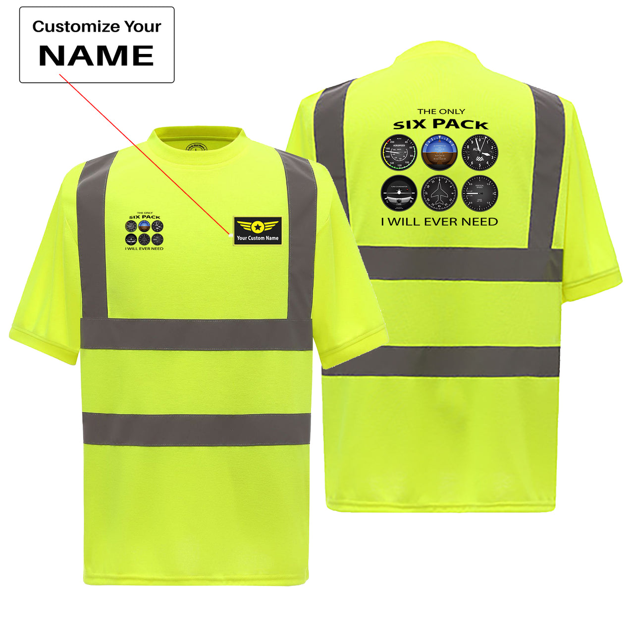 The Only Six Pack I Will Ever Need Designed Reflective T-Shirts