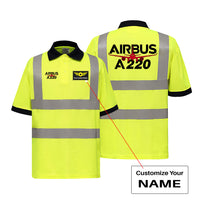 Thumbnail for Airbus A220 Designed Reflective Polo T-Shirts