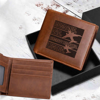 Thumbnail for Husband & Dad & Aircraft Mechanic & Legend Designed Laser Leather Wallets