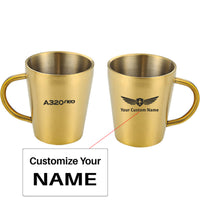 Thumbnail for A320neo & Text Designed Stainless Steel Coffee Mugs