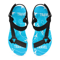 Thumbnail for Travel & Planes Designed Open Toe Sandals (Slippers)