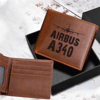 Thumbnail for Airbus A340 & Plane Designed Laser Leather Wallets