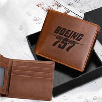 Thumbnail for Amazing Boeing 757 Designed Laser Leather Wallets