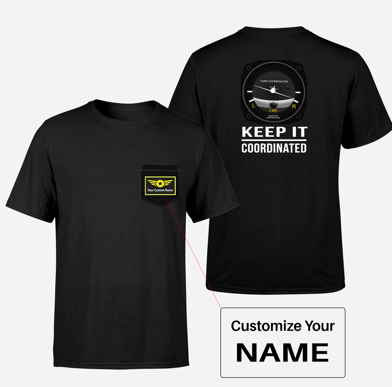 Keep It Coordinated Designed Pocket T-Shirts