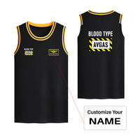 Thumbnail for Blood Type AVGAS Designed Basketball Style Sports Tank Tops