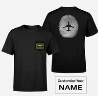 Thumbnail for Aviation Finger Print Designed Pocket T-Shirts