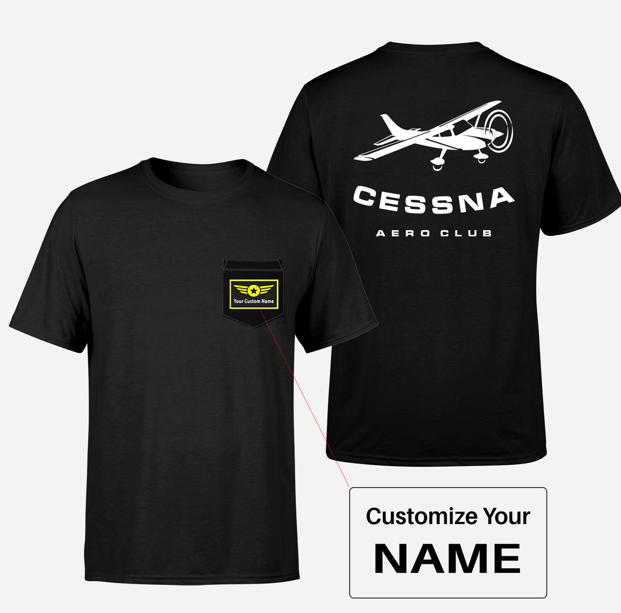 Cessna Aeroclub Designed Pocket T-Shirts