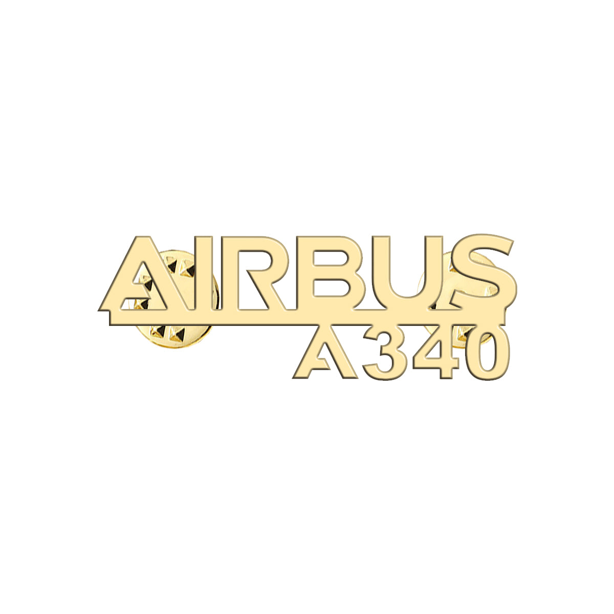 Airbus A340 & Text Designed Hollow Pins