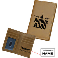 Thumbnail for Airbus A380 & Plane Designed Leather Card Holder Wallets