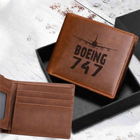 Thumbnail for Boeing 747 & Plane Designed Laser Leather Wallets