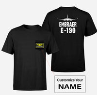 Thumbnail for Embraer E-190 & Plane Designed Pocket T-Shirts