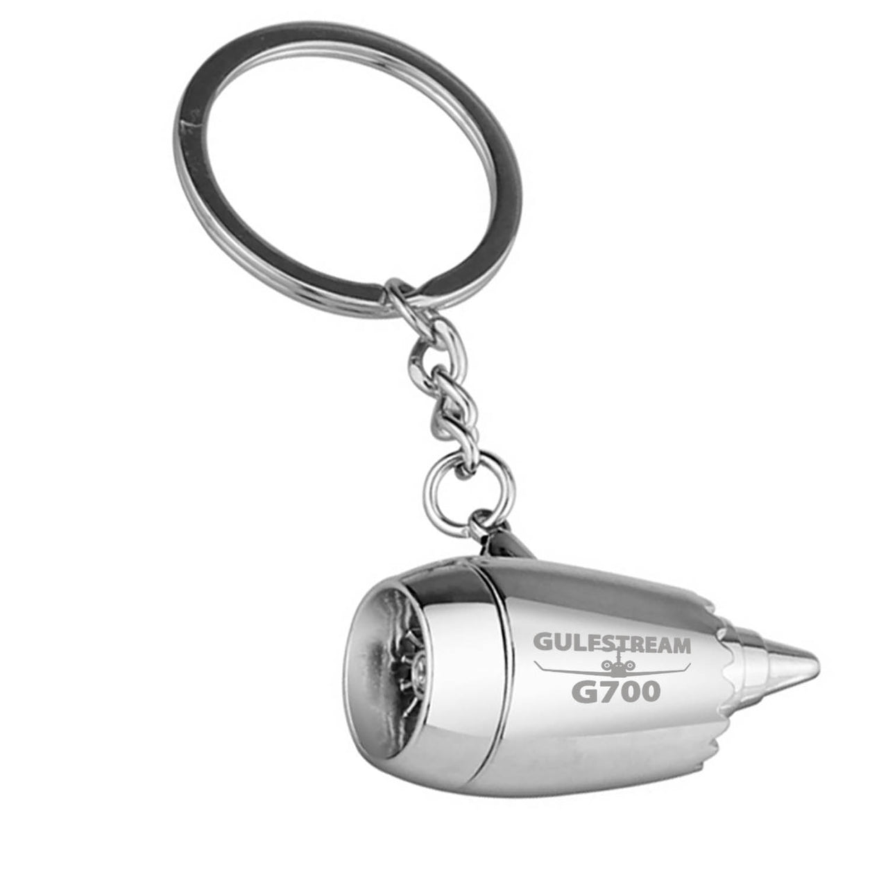 Amazing Gulfstream G700 Designed Airplane Jet Engine Shaped Key Chain