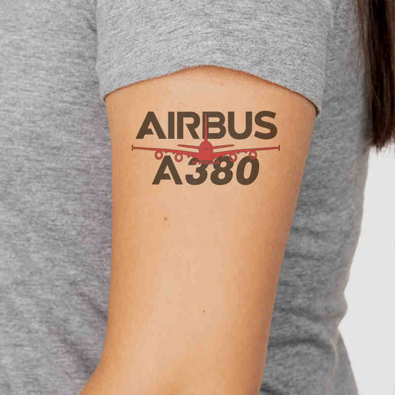 Amazing Airbus A380 Designed Tattoes