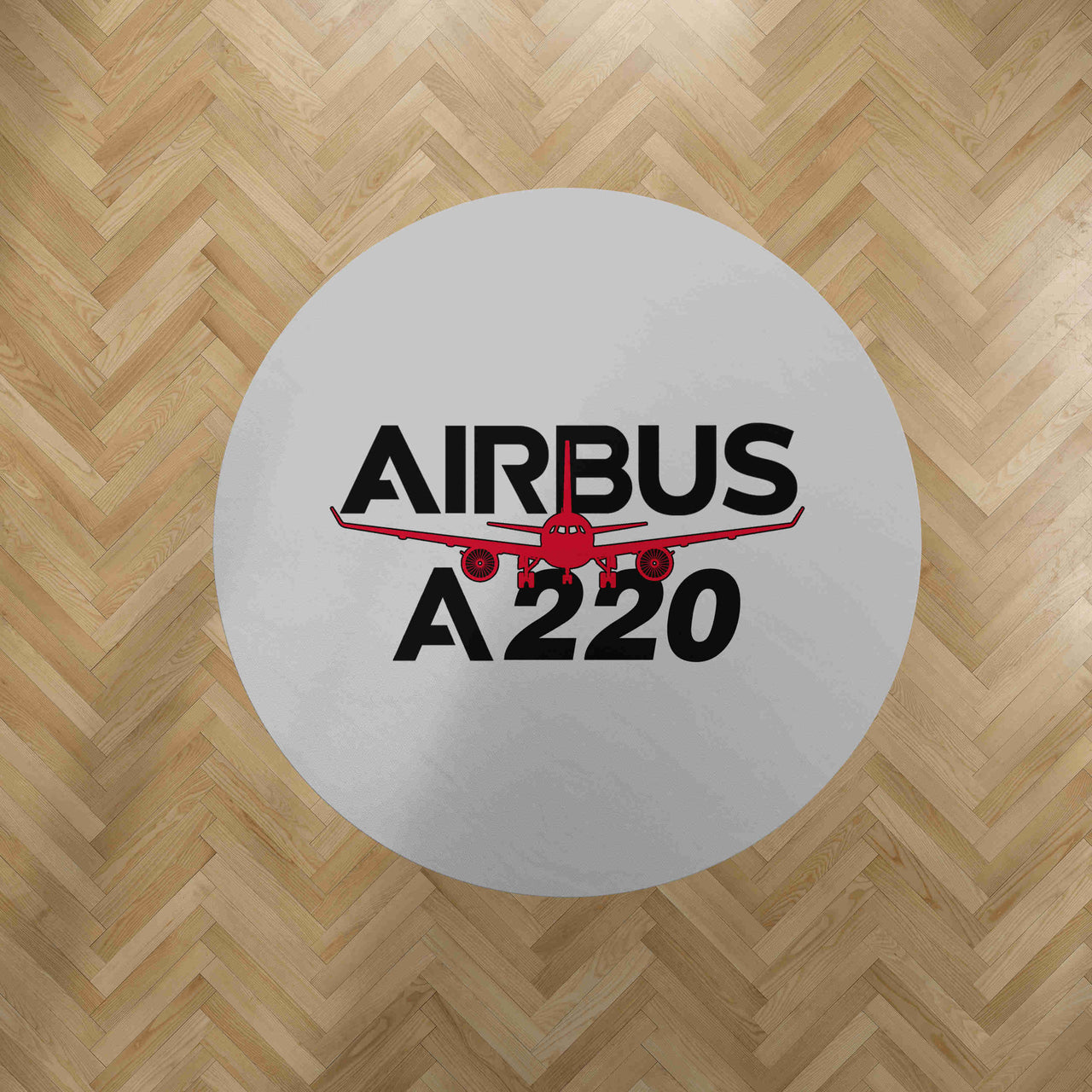 Amazing Airbus A220 Designed Carpet & Floor Mats (Round)