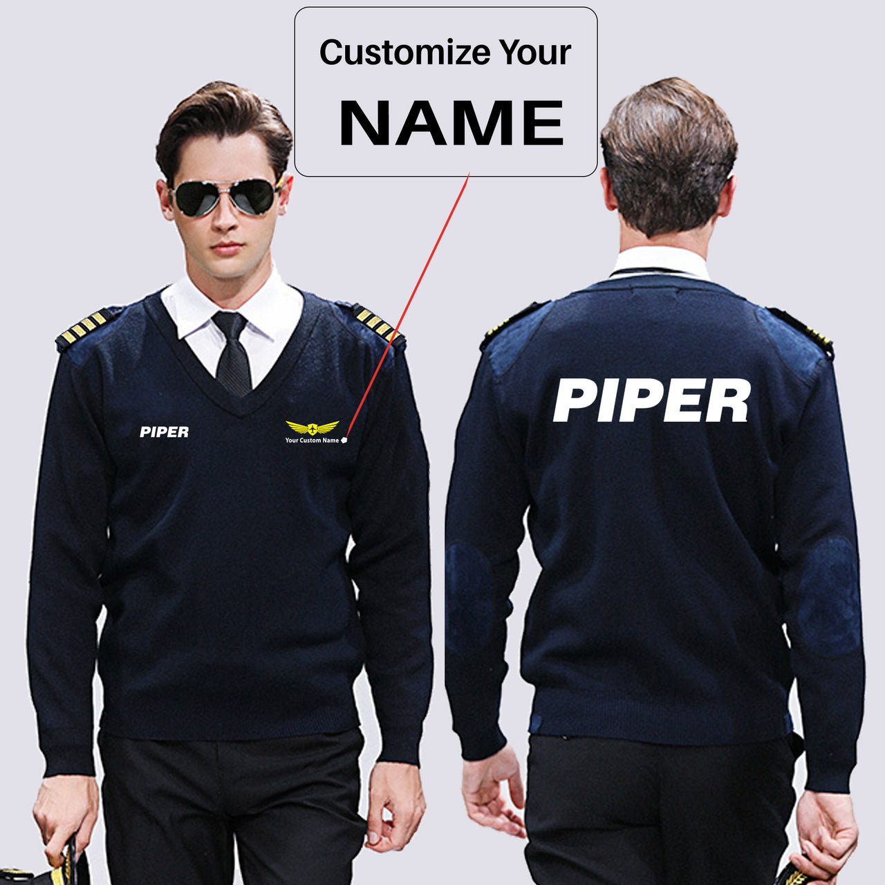 Piper & Text Designed Wool Pilot Sweaters