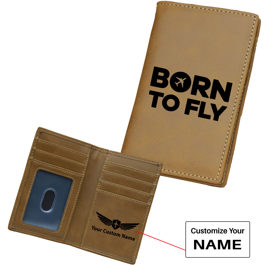 Born To Fly Special Designed Leather Card Holder Wallets