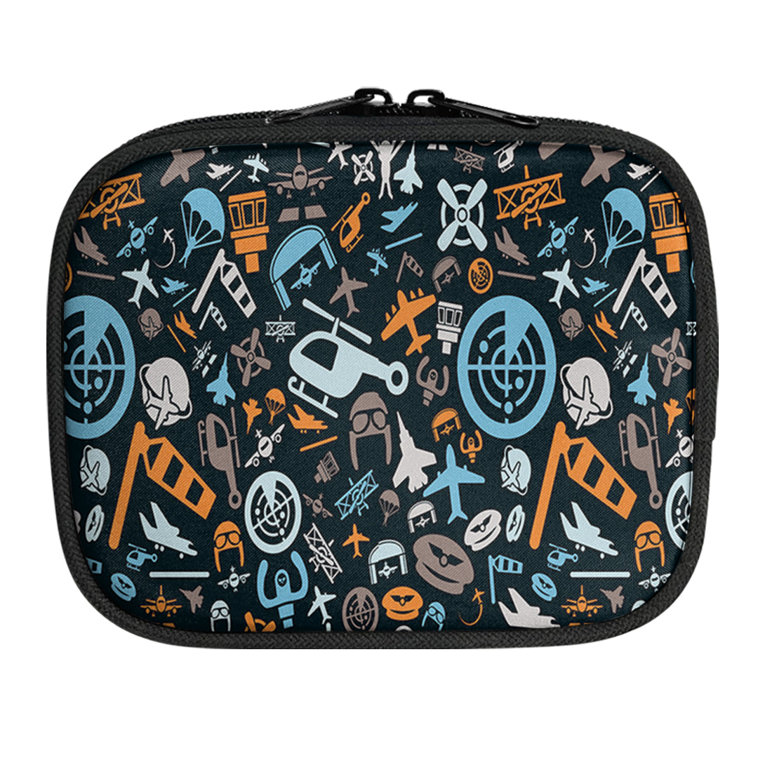 Aviation Icons Designed Travel & Medical Storage Bags