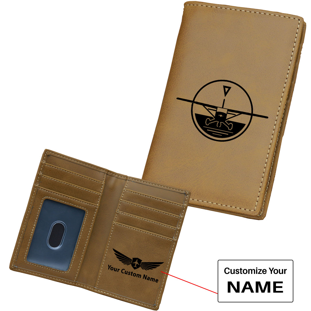 Cessna & Gyro Designed Leather Card Holder Wallets