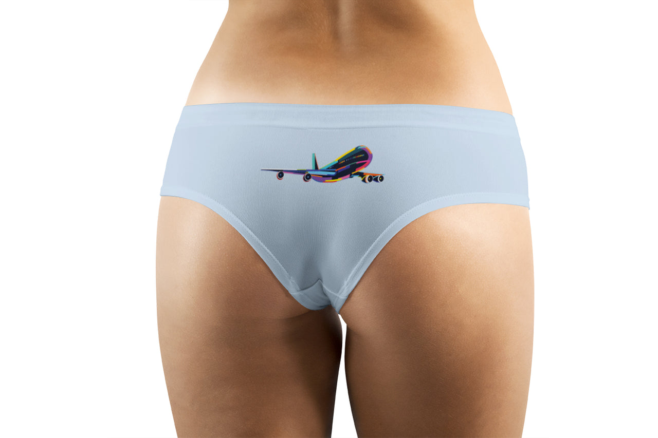 Multicolor Airplane Designed Women Panties & Shorts