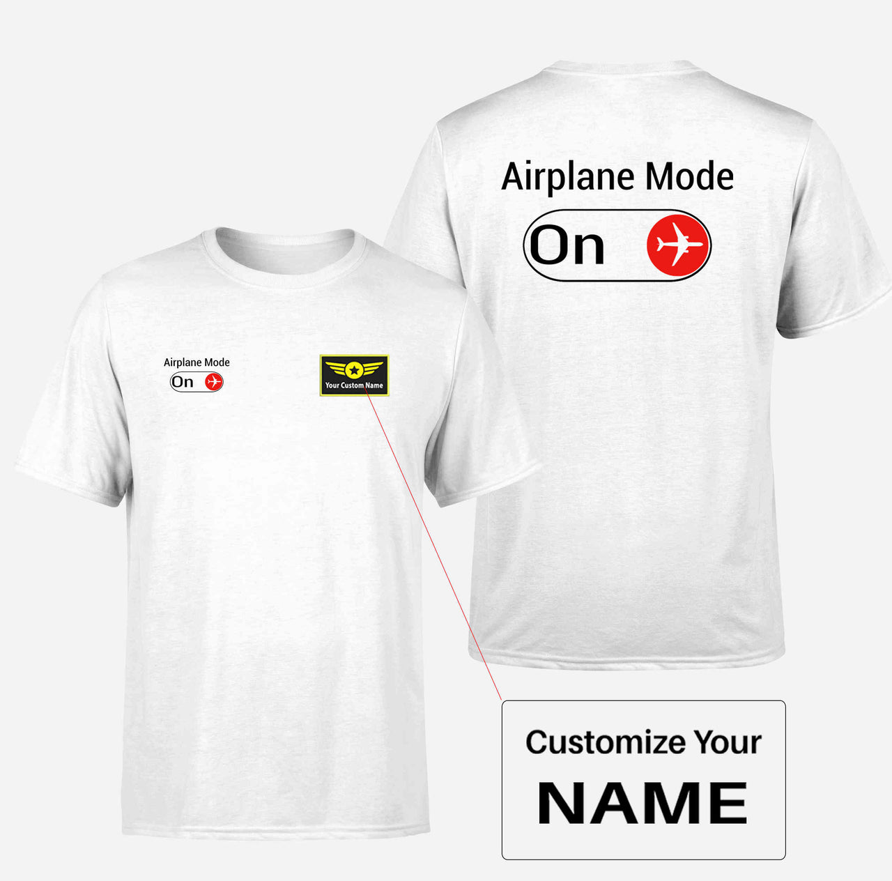 Airplane Mode On Double-Side T-Shirts