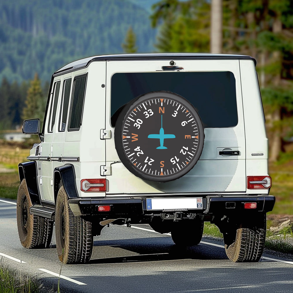 Airplane Instruments (Heading) Designed Tire Cover Cases