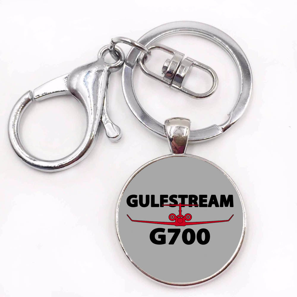 Amazing Gulfstream G700 Designed Circle Key Chains