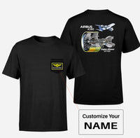 Thumbnail for Airbus A380 & GP7000 Engine Designed Pocket T-Shirts