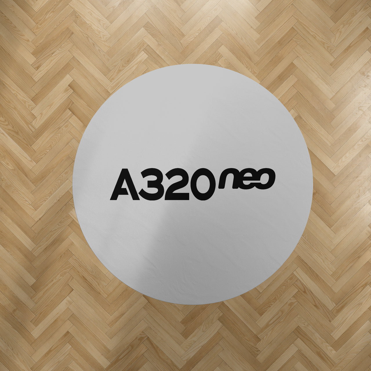 A320neo & Text Designed Carpet & Floor Mats (Round)