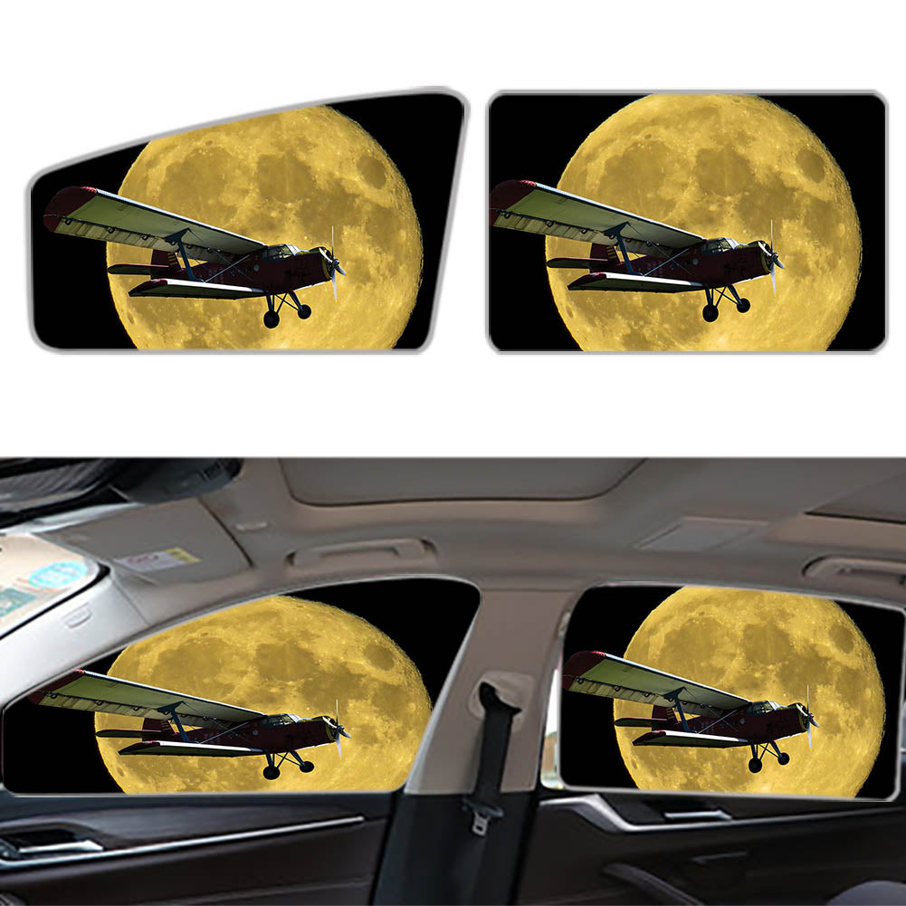 Antonov-2 With Moon Designed Car Sun Shade (Side window)