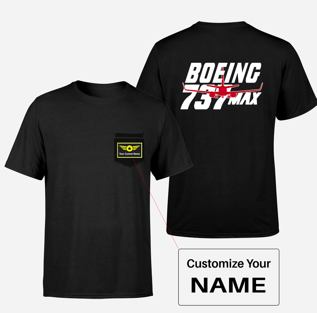 Amazing 737 Max Designed Pocket T-Shirts