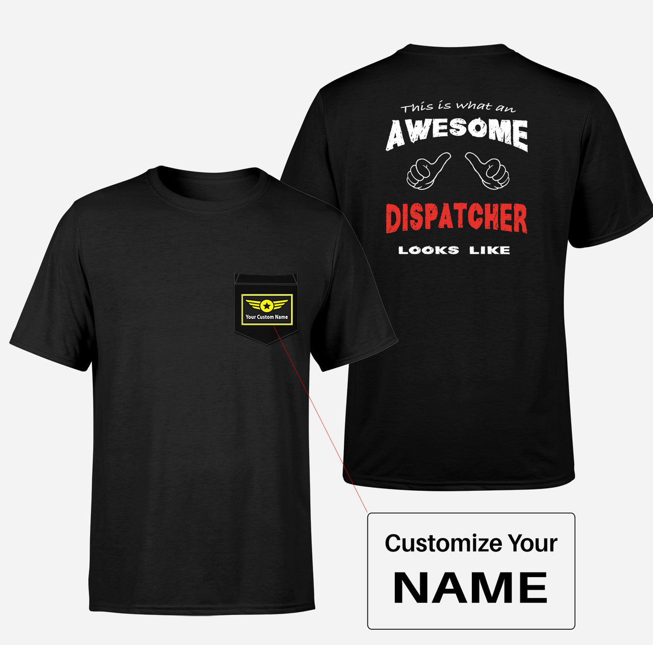 Dispatcher Designed Pocket T-Shirts