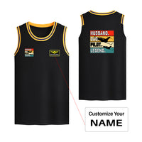 Thumbnail for Husband & Dad & Pilot & Legend Designed Basketball Style Sports Tank Tops