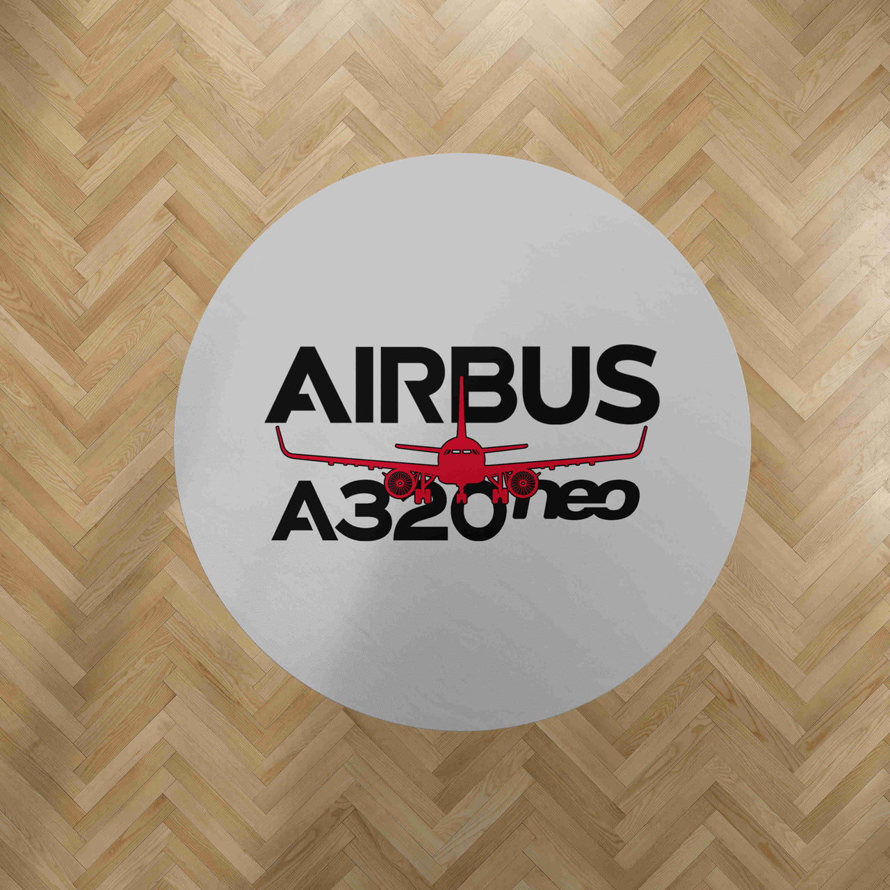 Amazing Airbus A320neo Designed Carpet & Floor Mats (Round)