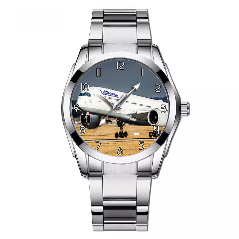 Lufthansa's A350 Designed Stainless Steel Band Watches