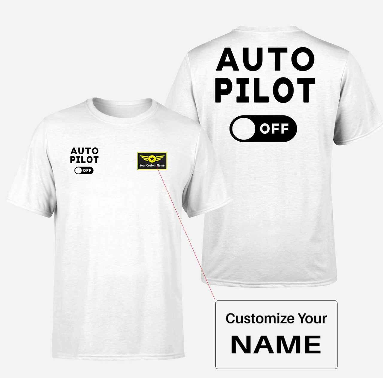 Auto Pilot Off Double-Side T-Shirts