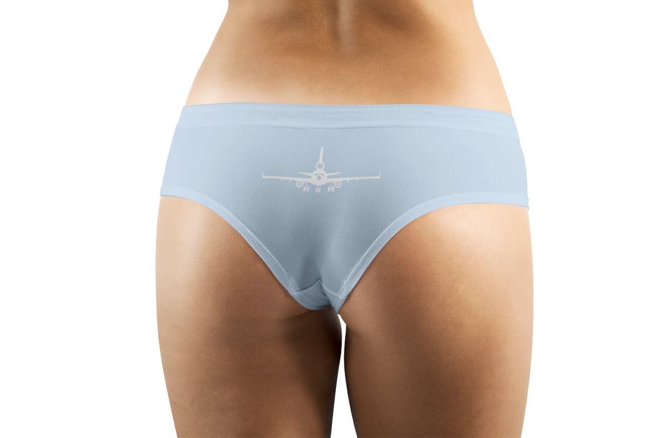 McDonnell Douglas MD-11 Silhouette Plane Designed Women Panties & Shorts