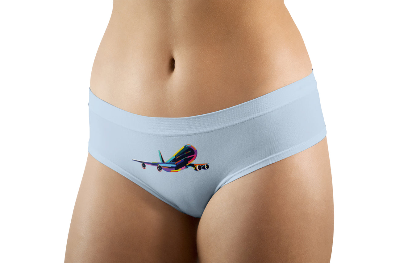 Multicolor Airplane Designed Women Panties & Shorts