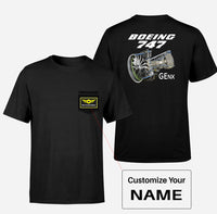 Thumbnail for Boeing 747 & GENX Engine Designed Pocket T-Shirts