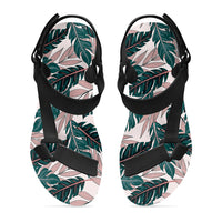 Thumbnail for Seamless Palm Leafs Designed Open Toe Sandals (Slippers)