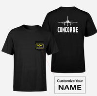 Thumbnail for Concorde & Plane Designed Pocket T-Shirts