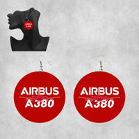 Thumbnail for Amazing Airbus A380 Designed Wooden Drop Earrings