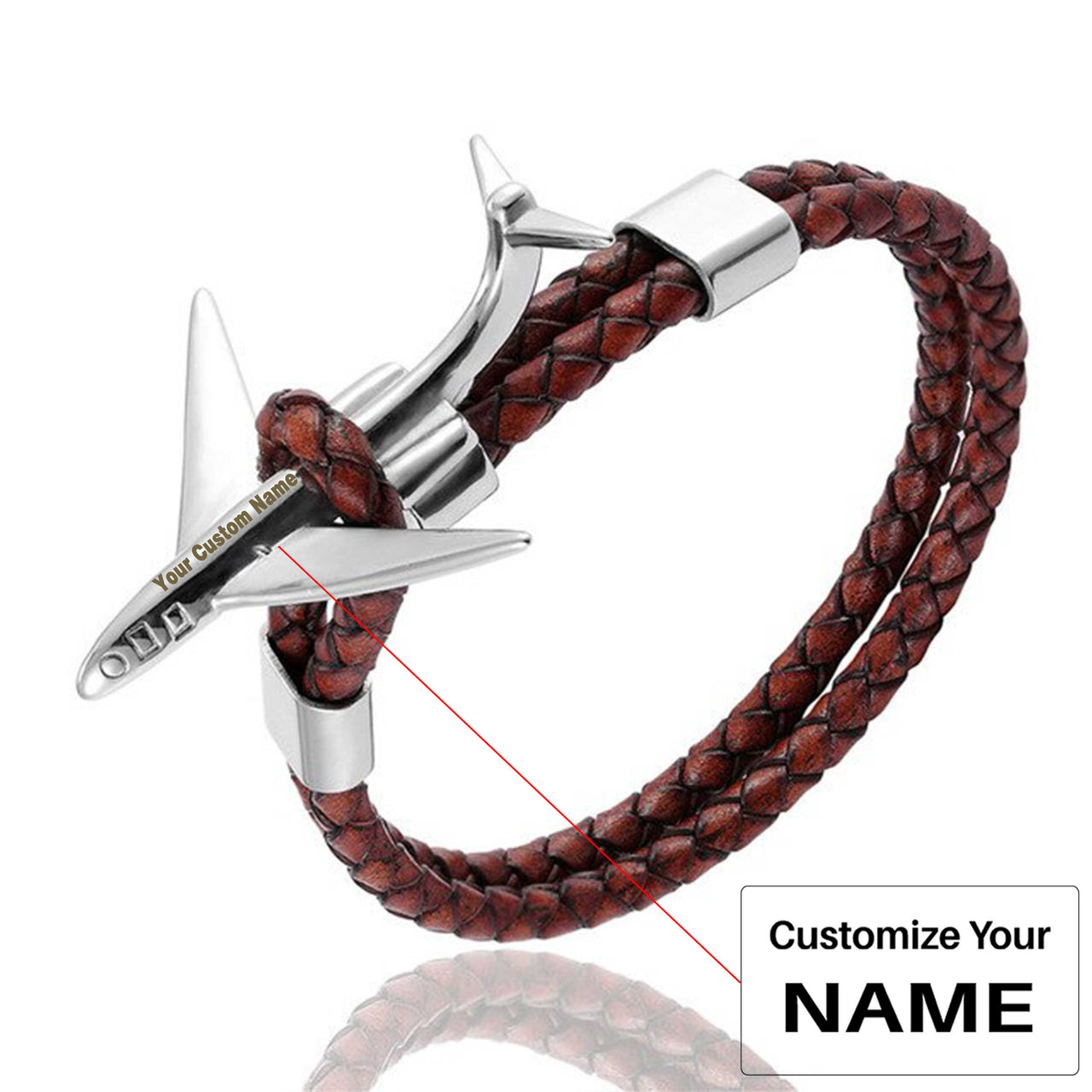 Super Cool Airplane Designed Leather Bracelets