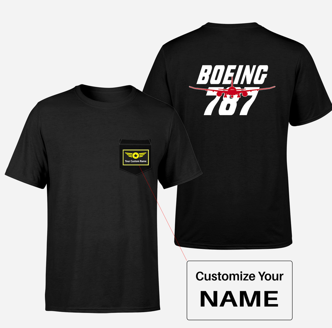 Amazing Boeing 787 Designed Pocket T-Shirts