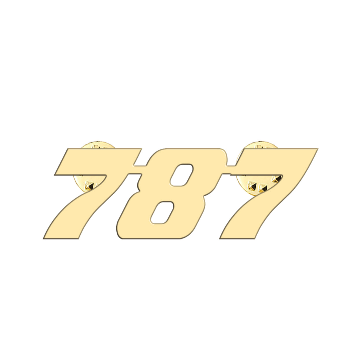 787 Flat Text Designed Hollow Pins