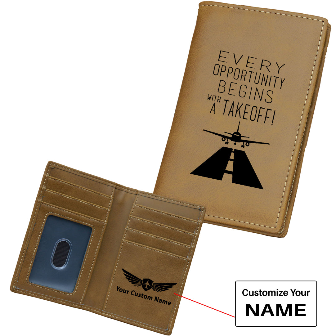 Every Opportunity Designed Leather Card Holder Wallets